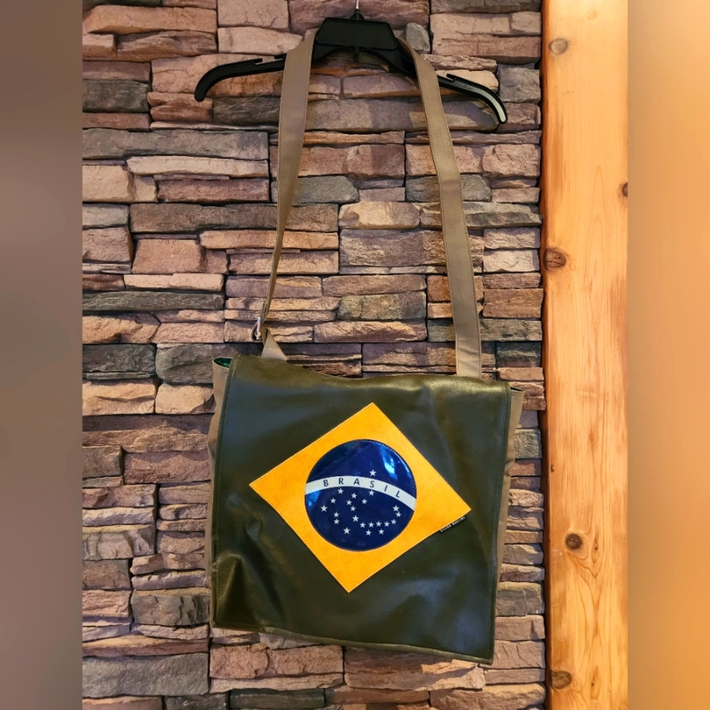 Brazilian Flag Messenger Bag